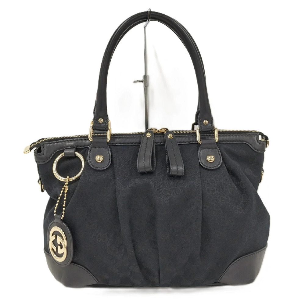 Gucci Sukey Handbag GG Canvas Black
